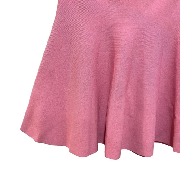 BCBGMaxazria Amilya A Line Bandage Skirt Pink Rose Size Medium - Picture 3 of 9
